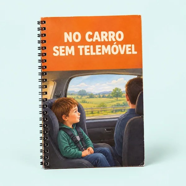 Mockup do guia com jogos para fazer no carro sem dar o telemóvel