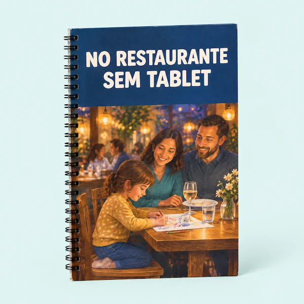 Mockup do guia do restaurante sem tablet
